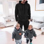 Trening barbati Noah negru din catifea soft